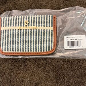 Spartina 449 Blue and White Striped Card Holder